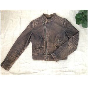 *NWOT* SERFOTAINE Corduroy Crop Moto Jacket